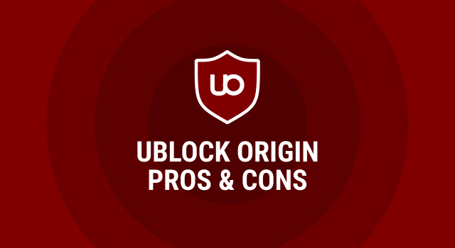 uBlock Origin logo and brand colors - text pros & cons